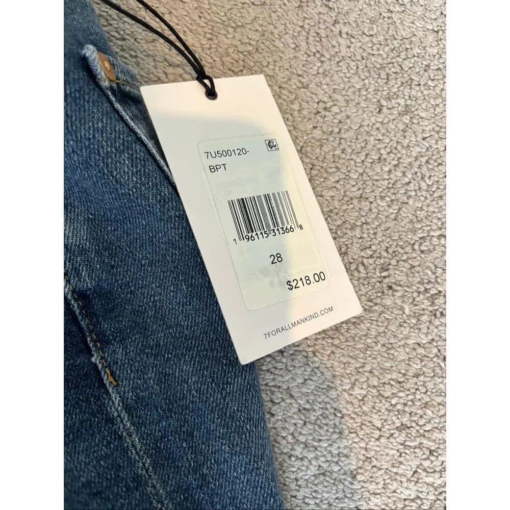 NWT Seven for all mankind seven jeans high waist slim kick size 28, $218 F4